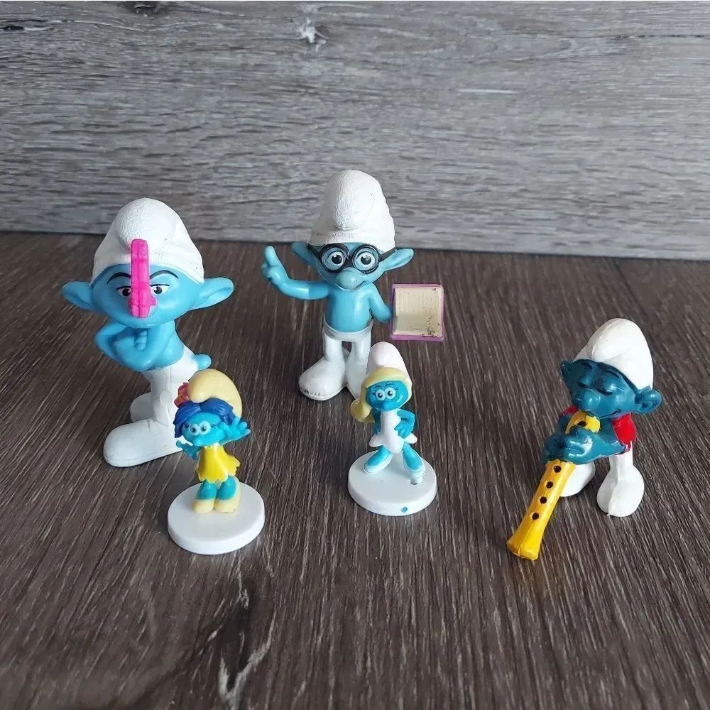 The Smurfs Toy Figures Lot - 5pc